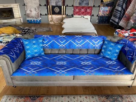 ارضيات كنب 3D ازرق +سكني